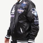 CHAMARRA ANGELES DODGERS ALL STAR SATIN JACKET BLACK WHITE en STOCK